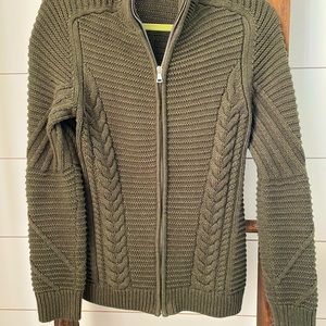 Gorgeous Gap Medium Olive Moto Sweater Jacket